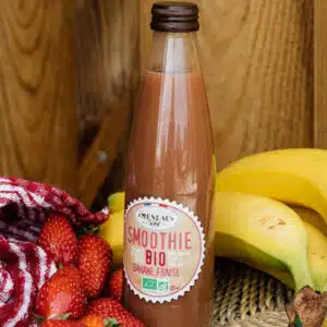 Smoothie banane fraise bio Meneau 25 cl